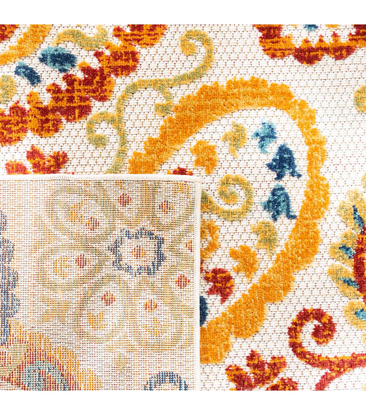 Safavieh Cabana CBN887 3' X 5' Cream & Navy Outdoor Rug