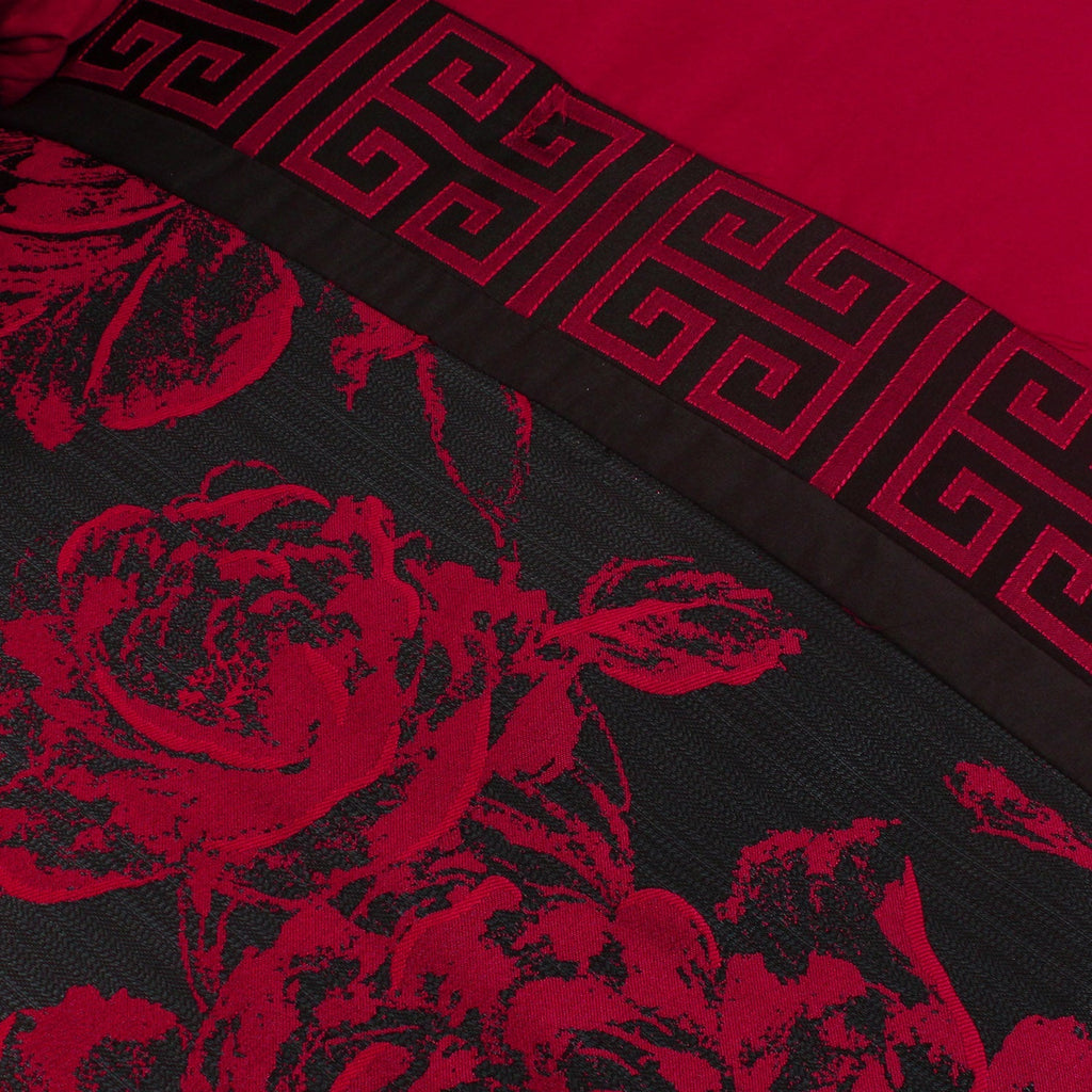 7 Piece Soft Jacquard Fabric Patchwork Comforter Set - Bed In A Bag (PEONY)