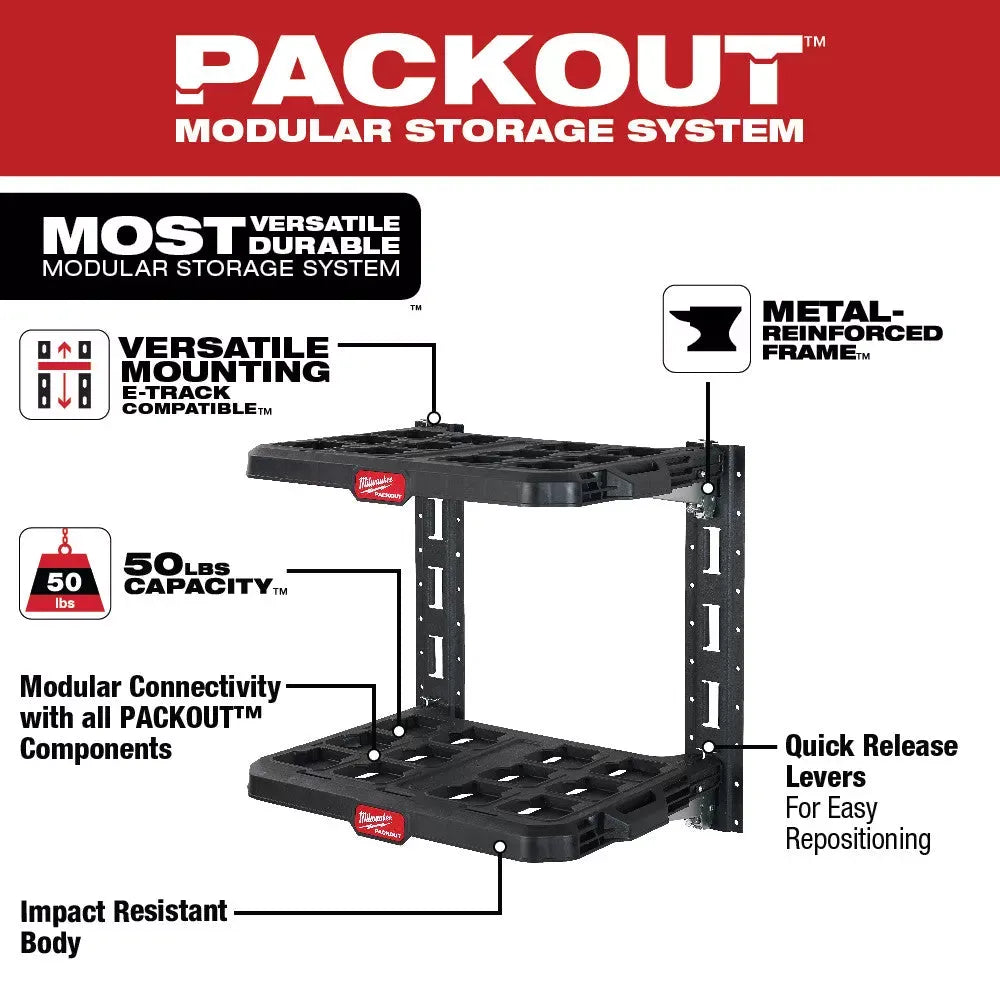 Milwaukee 48-22-8480 PACKOUT Heavy Duty Racking Kit w/ 50 Pound Capacity