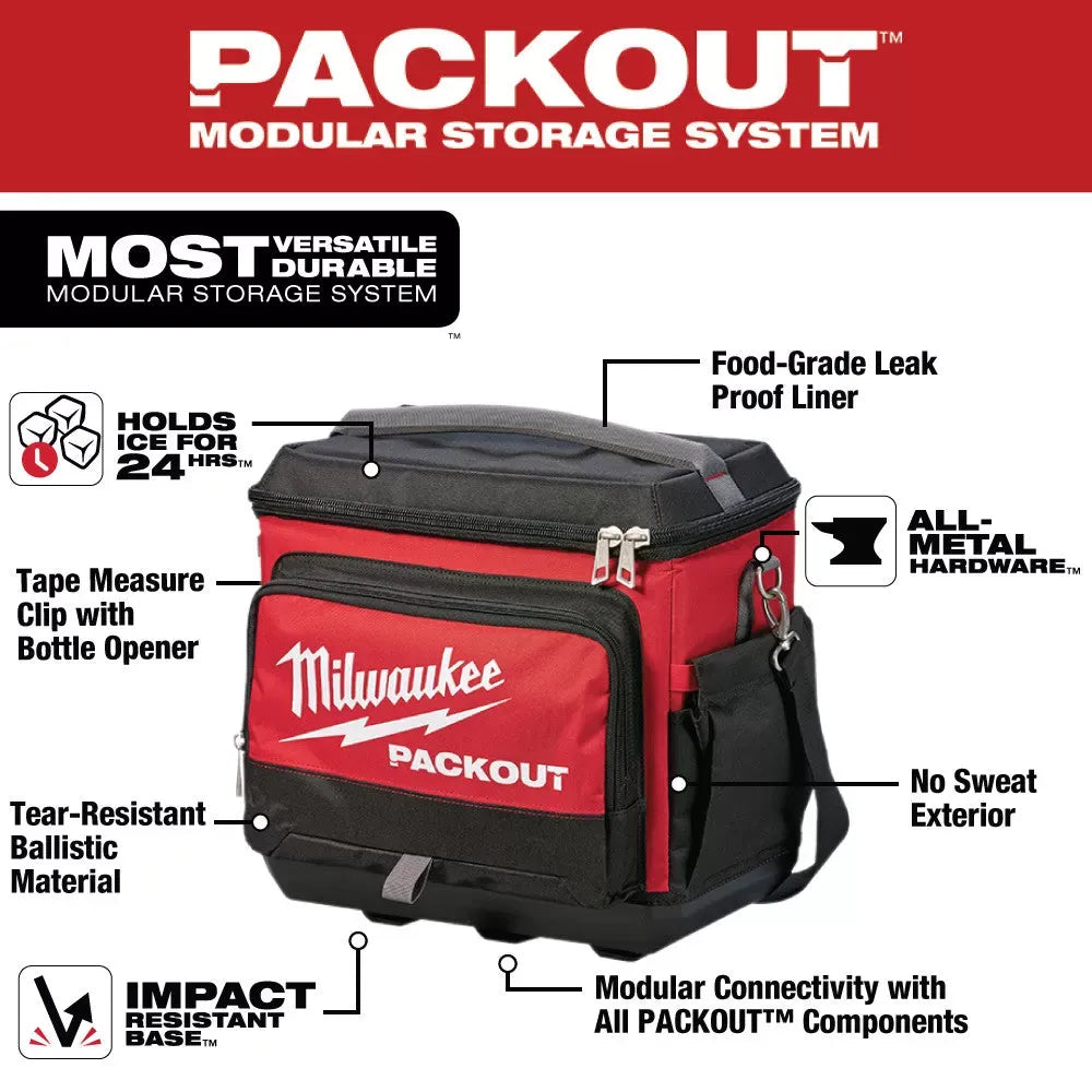 Milwaukee 48-22-8302 5-Pocket Tear-Resistant PACKOUT Modular Storage Cooler