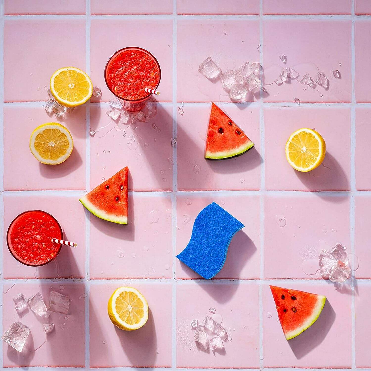 Scotch-Brite Zero Scratch Non-Scratch Scrub Sponges, Sponges for Cleaning Kitchen, Bathroom, and Household, non-scratch Sponges Safe for Non-Stick Cookware, 9 Scrubbing Sponges