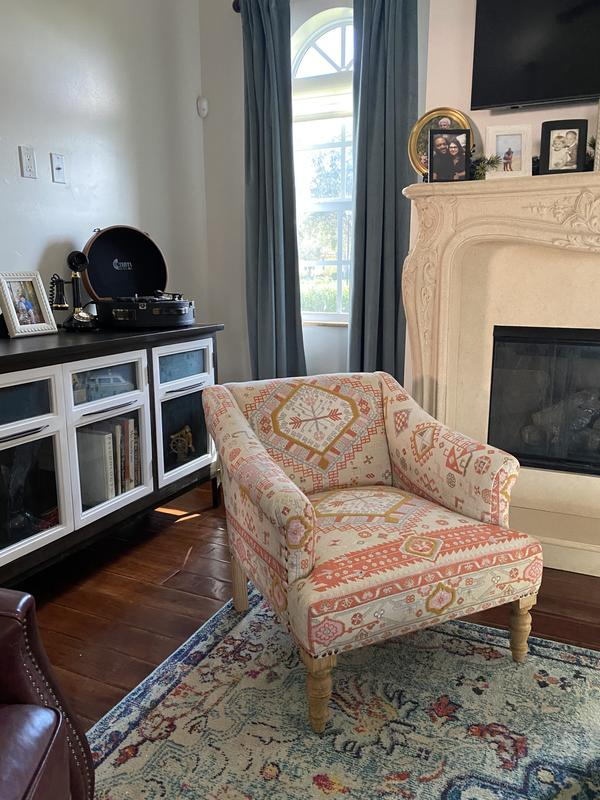 Rug-Printed Sally Accent Chair