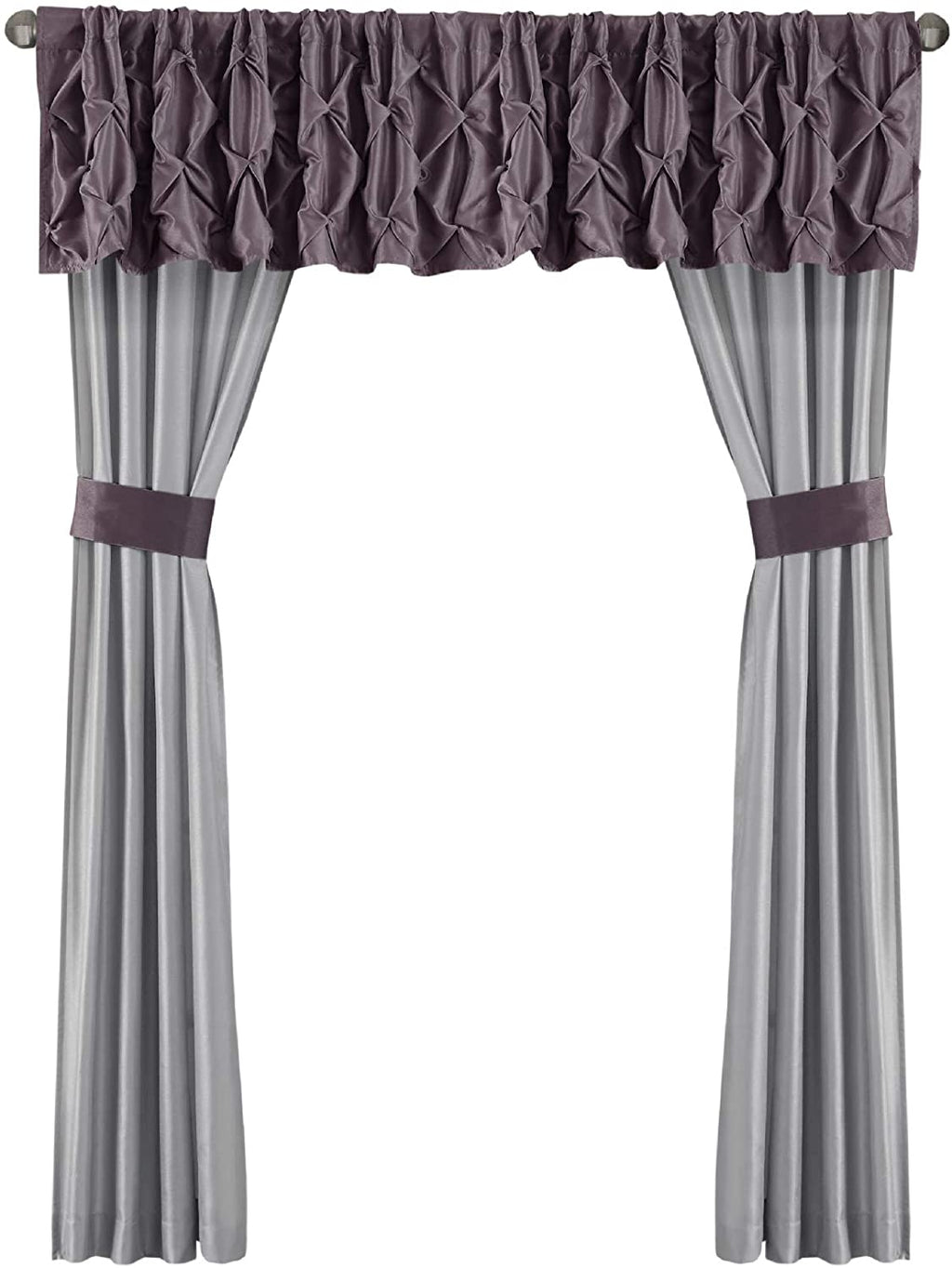 Master Bedroom 24 Piece Room-in-a-Bag Faux Silk Comforter Set Bedding Curtains Pillows