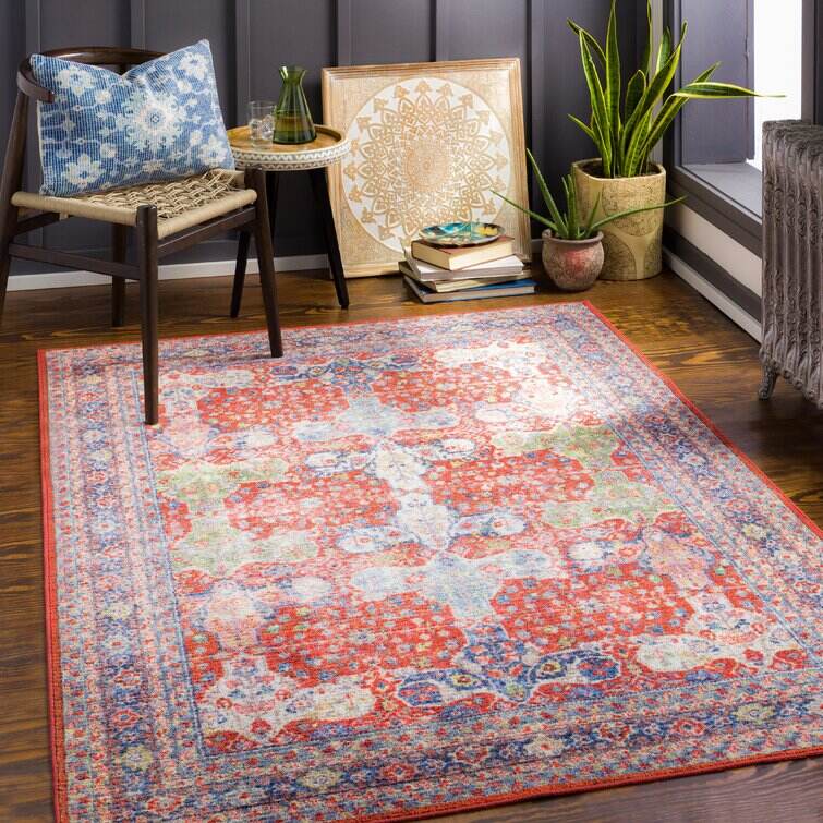 Emmie Performance Red/Navy Rug