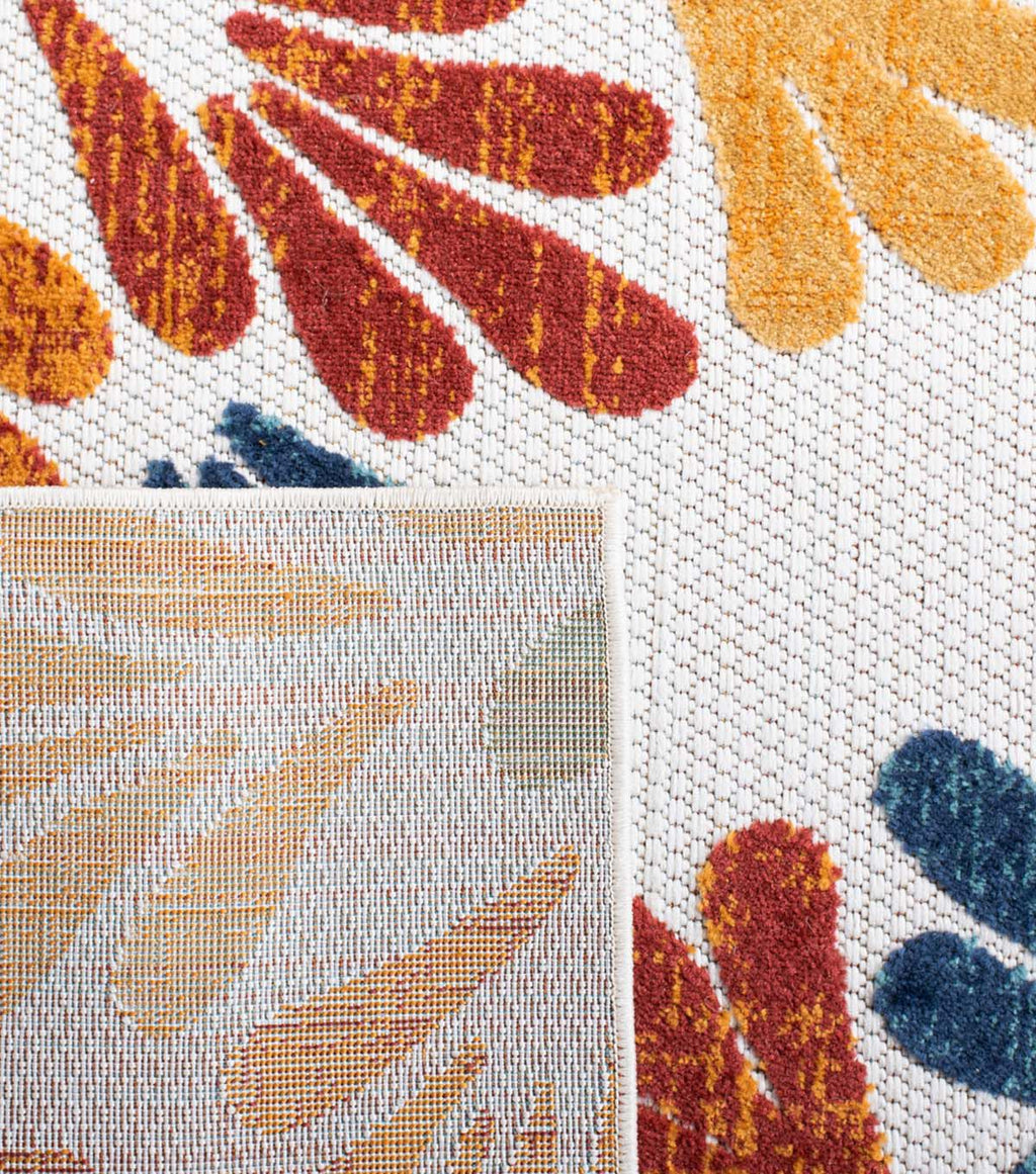 Safavieh Cabana CBN800 2' X 6' Creme & Red Outdoor Rug