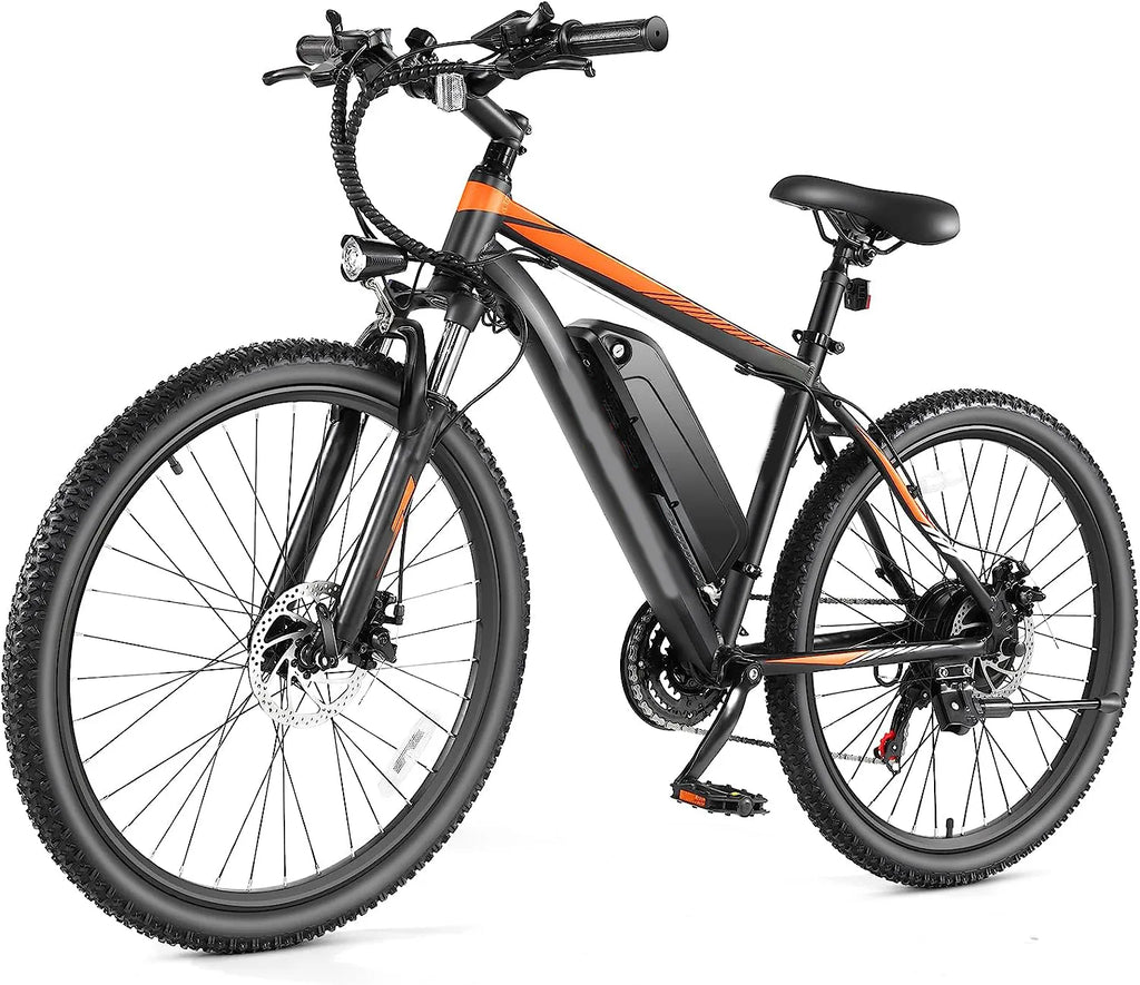 Electric Bike Electric Mountain Bike 500W 26'' Commuter Ebike, 20MPH Adults Electric Bicycle with Removable 48V/374.4Wh Battery, LCD-Display and Professional 21 Speed Gears