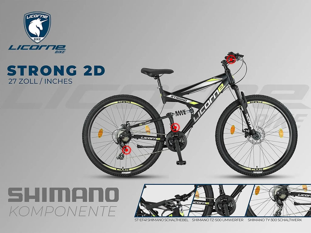 ✨Licorne Bike Strong 2D Premium Mountain Bike