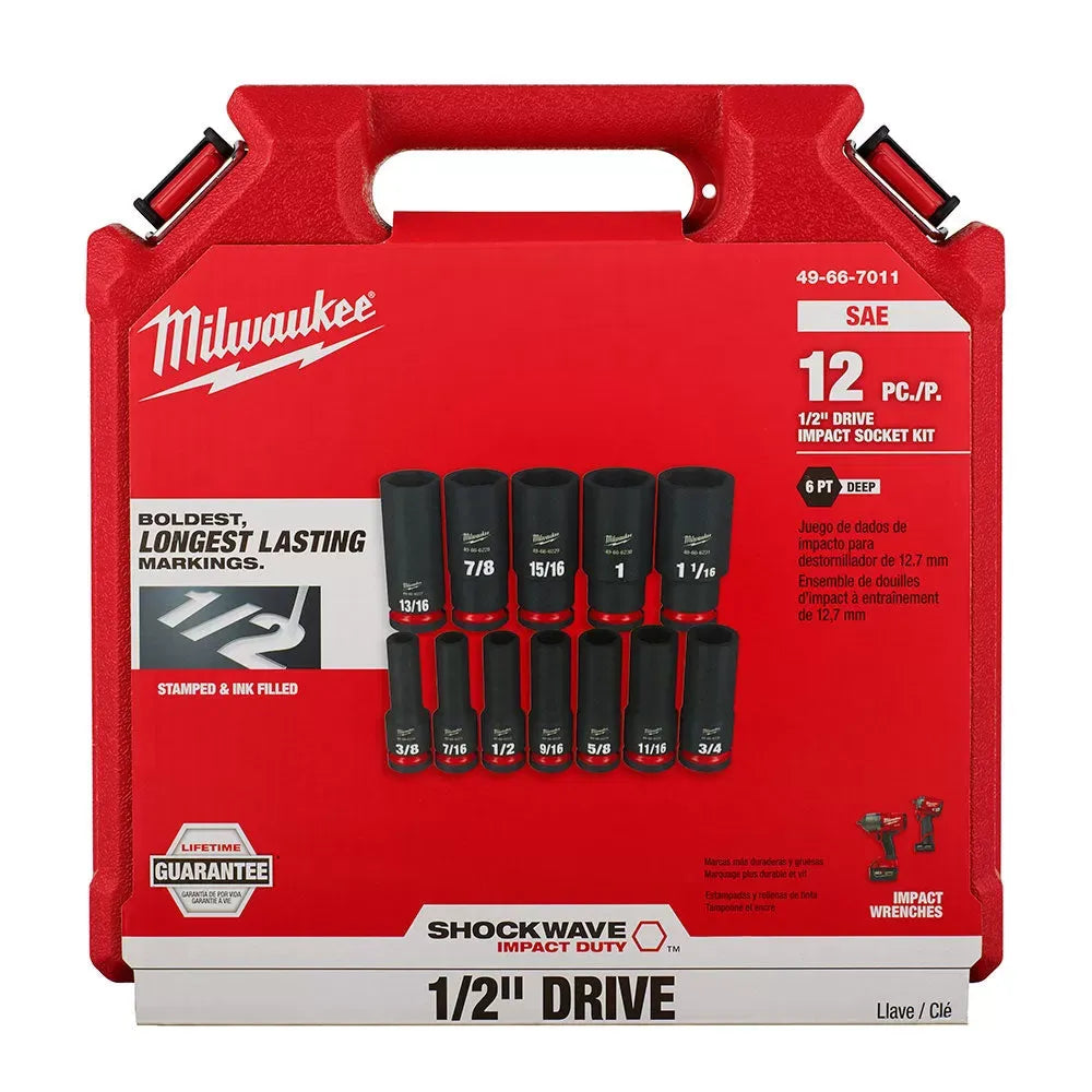 Milwaukee 48-22-8440H PACKOUT Crate w/ 1/2" - 3/8" SAE Impact Socket Kits