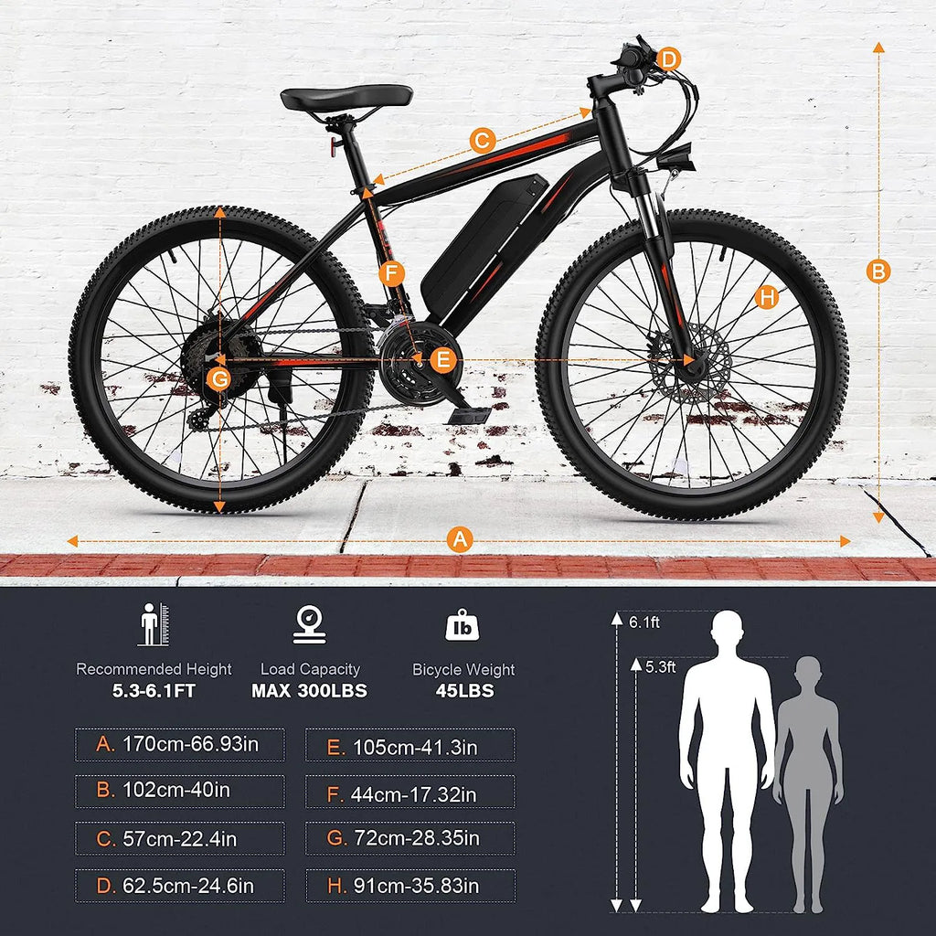 Electric Bike, Electric Bike for Adults, 26