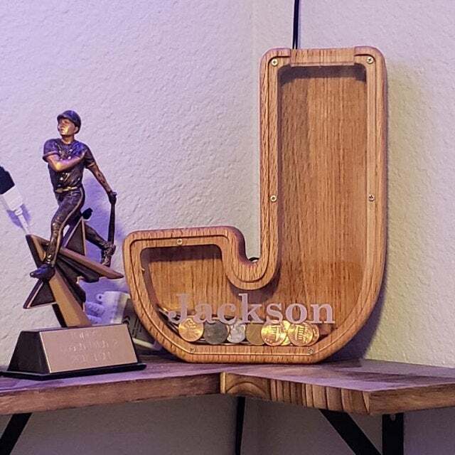 🎄Christmas fire sale💞Personalized Boy/Girl Piggy Bank - Wood Gift For Kids🎁