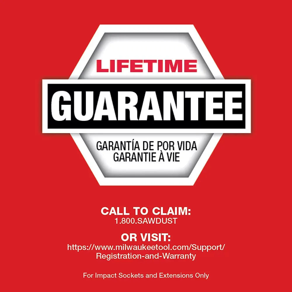 Milwaukee 49-66-6800 SHOCKWAVE 3/8” Impact Duty Socket SAE PACKOUT Set - 17 PC