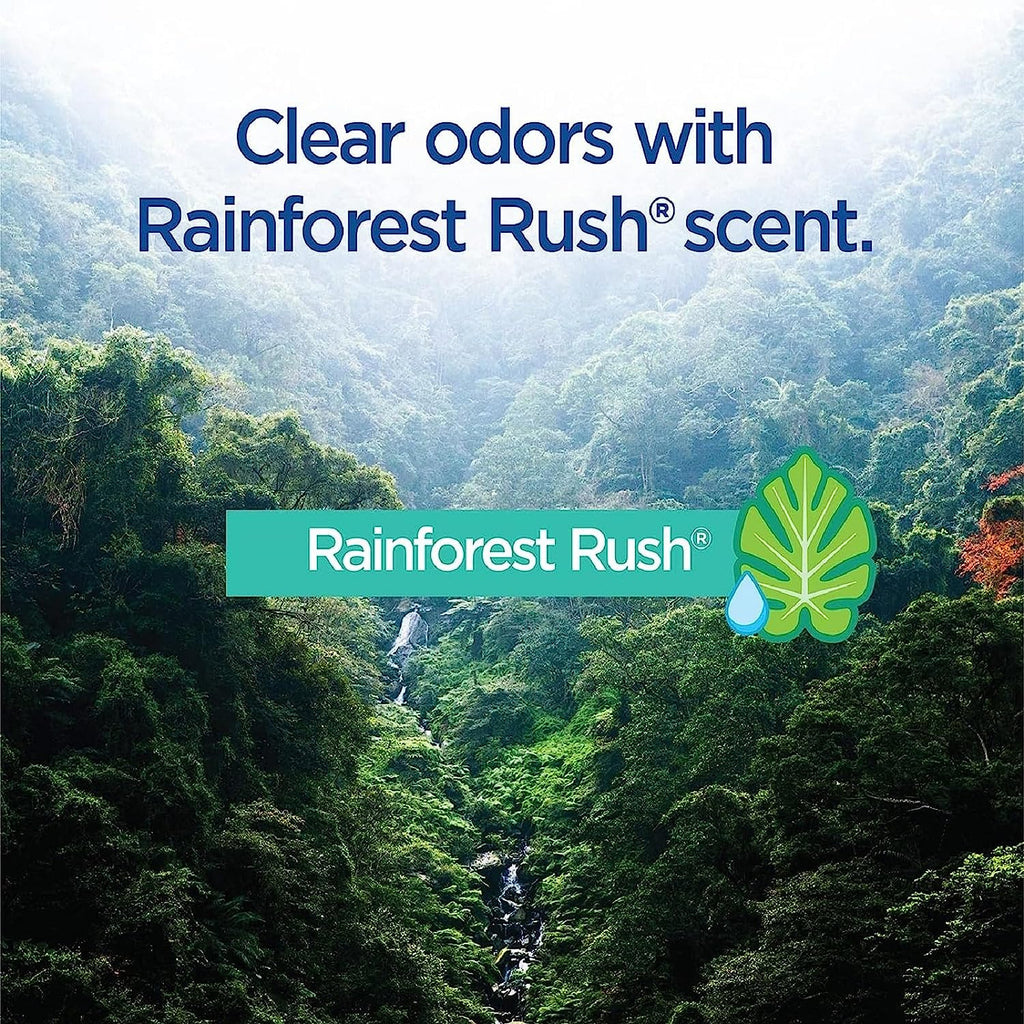 Toilet Wand Disinfecting Refills, Toilet and Bathroom Cleaning, Toilet Brush Heads, Disposable Wand Heads, Rainforest Rush, 30 Count