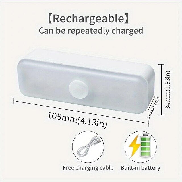 Wireless LED Mini Reading Light Wall-Mounted Reading Light Stick On Bunk Bed Lamp Dimmable Lights Magnetic Mounted Under Cabinet Lighting Rechargeable Battery Operated For Car Bedroom Nursery Bathroom