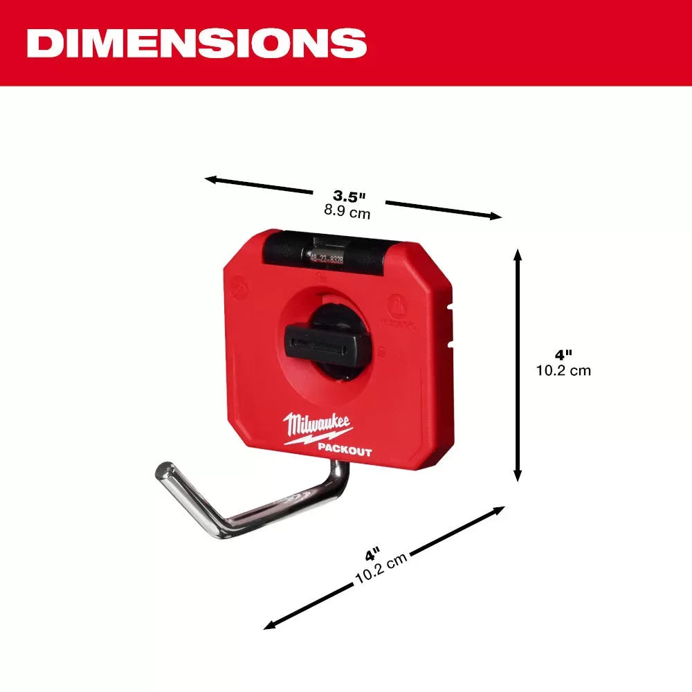 Milwaukee 48-22-8328 PACKOUT 4" Single Straight Wall Mounted Hook