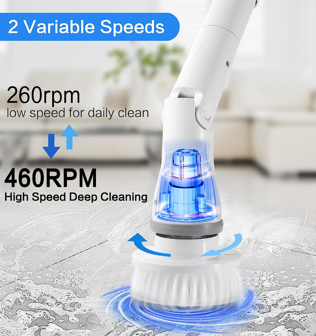 Electric Spin Scrubber, Cordless Shower Cleaning Brush, Power Scrubber Electric Cleaning Brush for Bathroom, Toilet Bowl, Tile Floors and Tub, Cleaning Tool Kits Handheld Household Cleaner Supplier