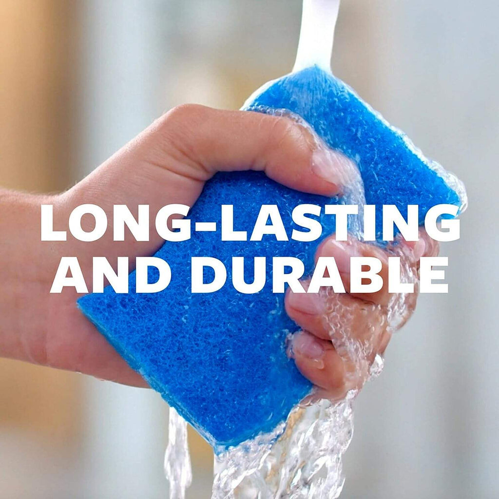 Scotch-Brite Zero Scratch Non-Scratch Scrub Sponges, Sponges for Cleaning Kitchen, Bathroom, and Household, non-scratch Sponges Safe for Non-Stick Cookware, 9 Scrubbing Sponges