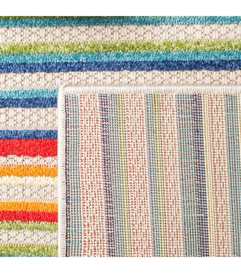 Safavieh Cabana CBN323 3' X 5' Ivory & Green Outdoor Rug