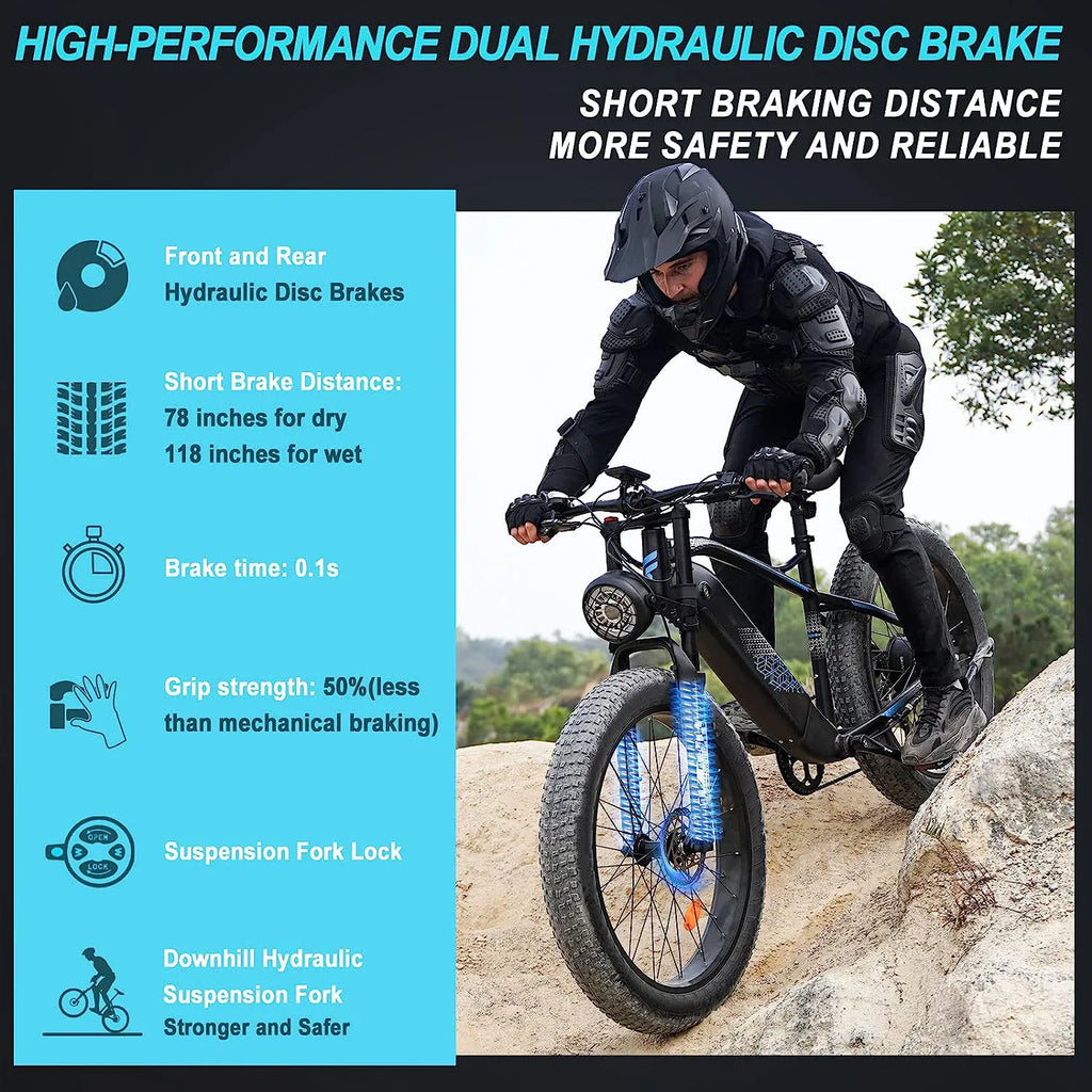 Electric Bike,750W Electric Bike for Adults BAFANG Motor 48V 15Ah Samsung Cell Battery Ebike, Fat Tire Electric Bicycles, 28MPH 35-80Miles Electric Mountain Bike, Shimano 7-Speed UL Certified