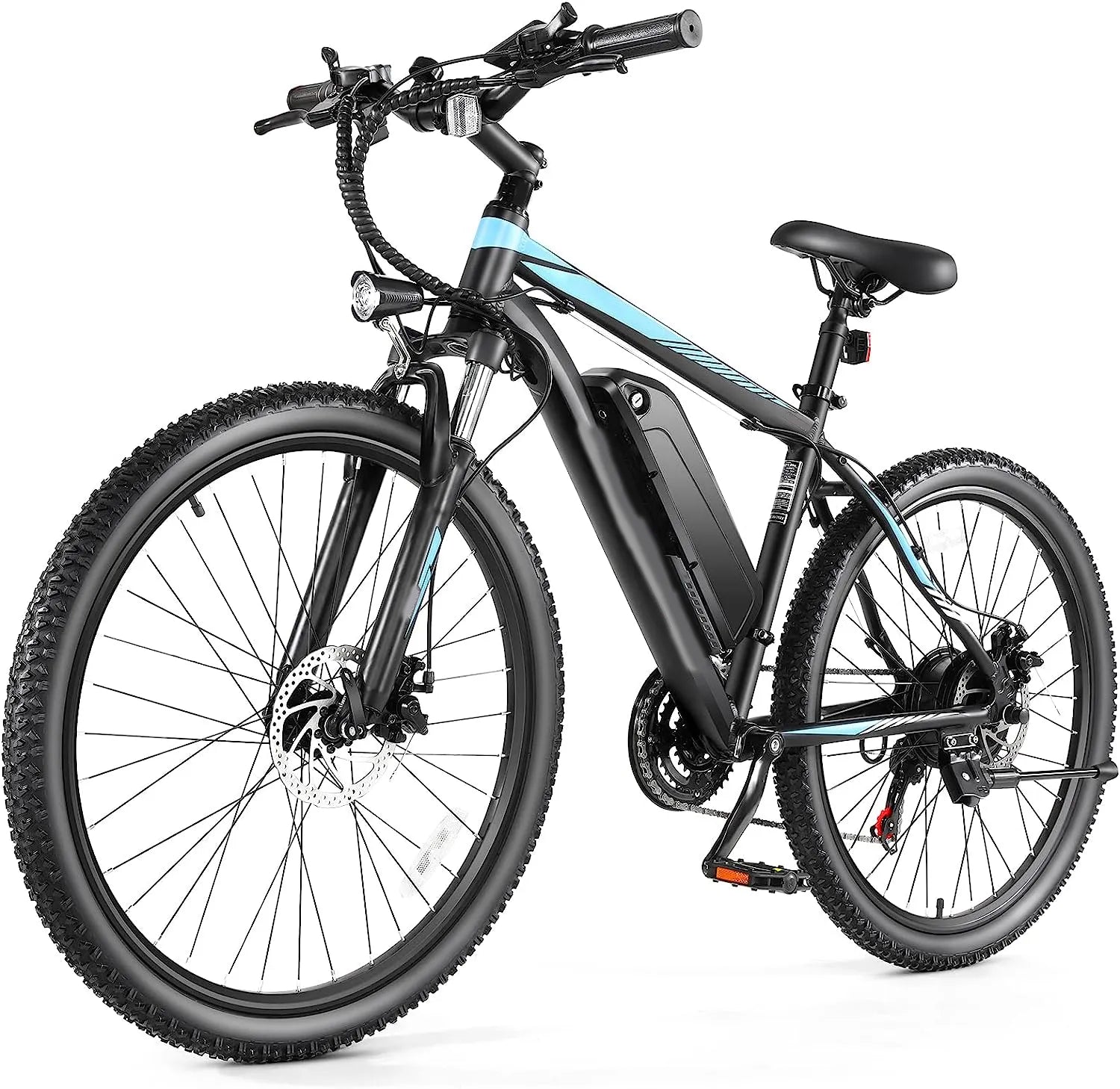 Electric Bike Electric Mountain Bike 500W 26'' Commuter Ebike, 20MPH Adults Electric Bicycle with Removable 48V/374.4Wh Battery, LCD-Display and Professional 21 Speed Gears