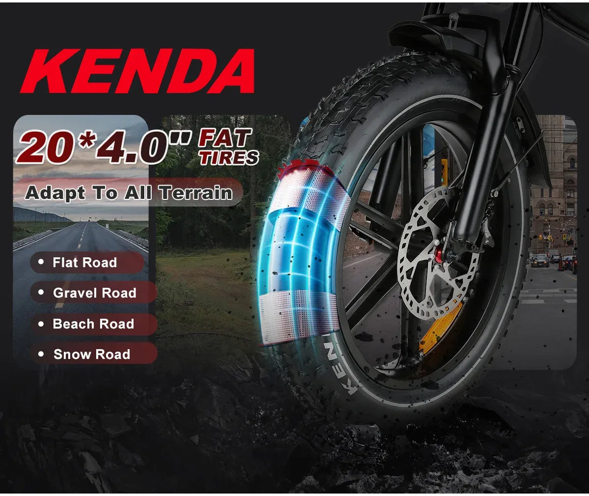 ⭐Factory clearance sale⭐45km/h 20 inch folding all terrain full suspension mountain electric bike