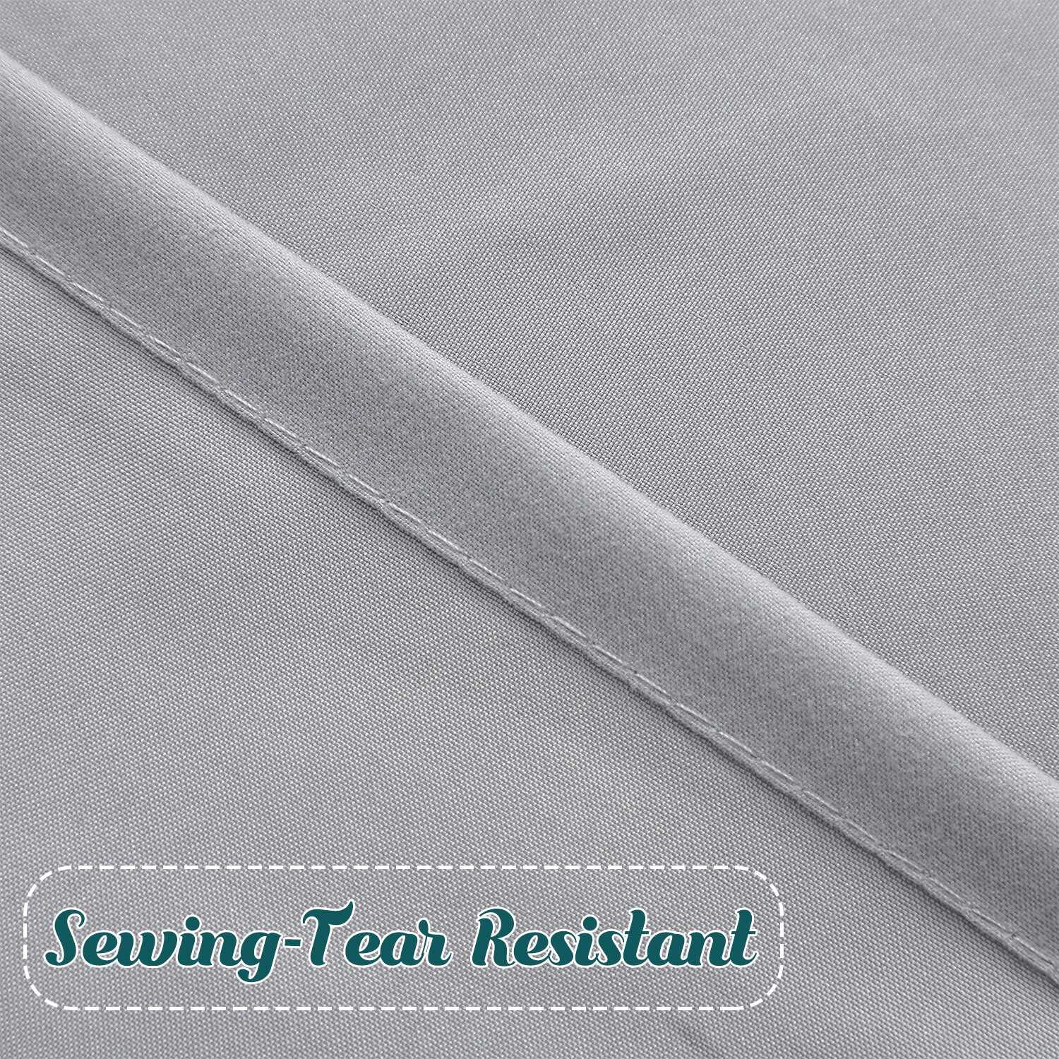 HIG Luxurious Farmhouse Unique Ruffle Cloth Fabric Shower Curtain 72x72 Extra Long Bathroom Curtain