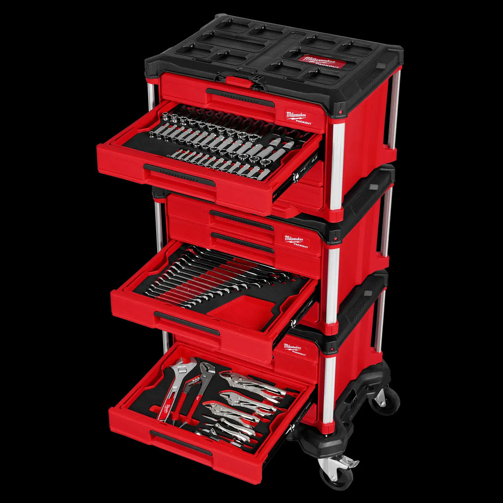 🔥🔥🔥2024 New Super Sale 366-pc Master Mechanics Hand Tool Set with PACKOUTTM Drawers and Dolly