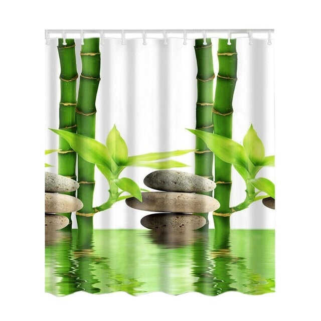 Bamboo Forest /Colorful Tree / Deer / Vessel / Stone Waterproof Shower Curtains Bathroom Creative Polyester Bath Curtain