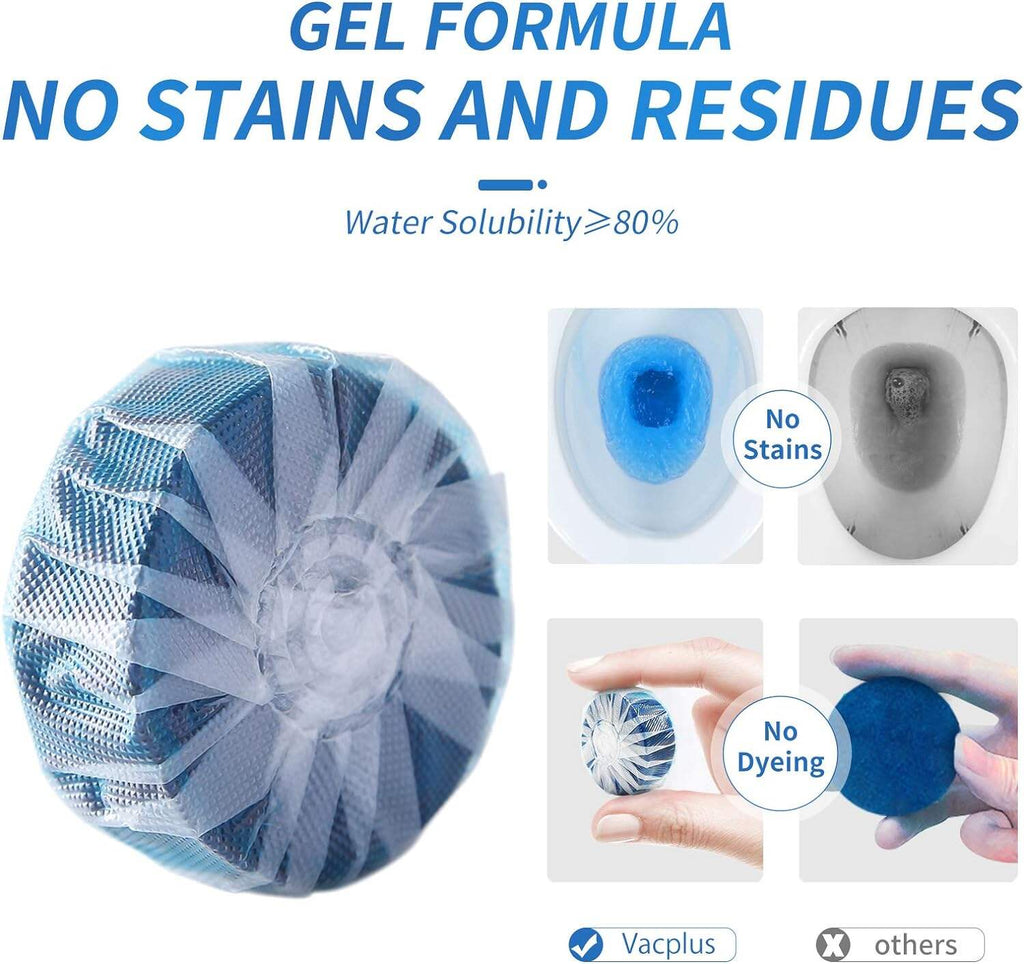 Vacplus Automatic Toilet Bowl Cleaner Tablets, Bathroom Toilet Tank Cleaner (12 PACK), VA-T165