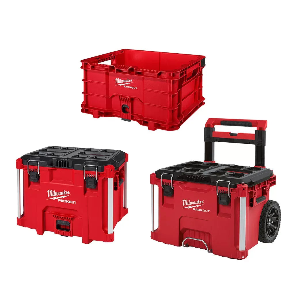 Milwaukee 48-22-84PKIT2 PACKOUT Heavy Duty Polymer Tool Box Combo