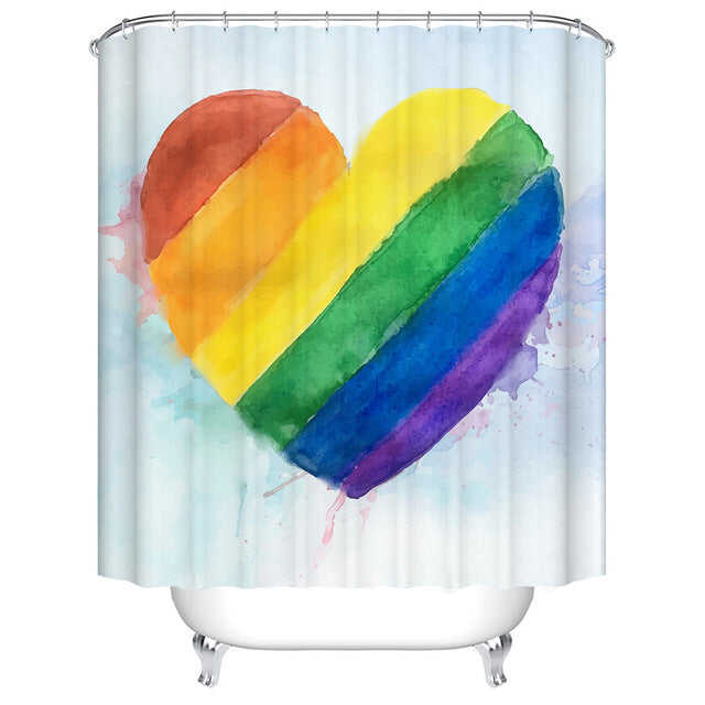 Urijk 1PC Flower Waterproof Shower Curtains for Bath Fabric Liner Solid Bathroom Curtains Shower Curtains With 12 Hooks