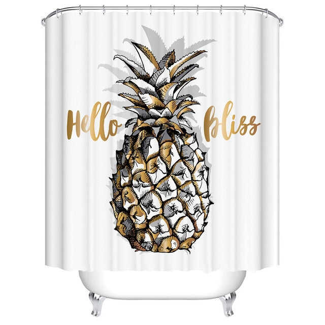 Urijk 1PC Flower Waterproof Shower Curtains for Bath Fabric Liner Solid Bathroom Curtains Shower Curtains With 12 Hooks