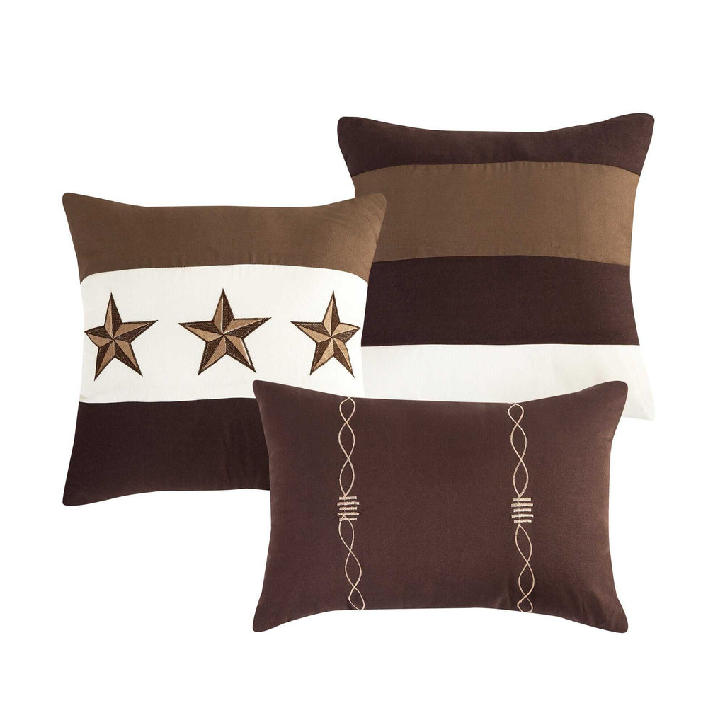 7 Piece Luxurious Star Stripe Print Patchwork Comforters Bed in a Bag Queen King Bedding Set