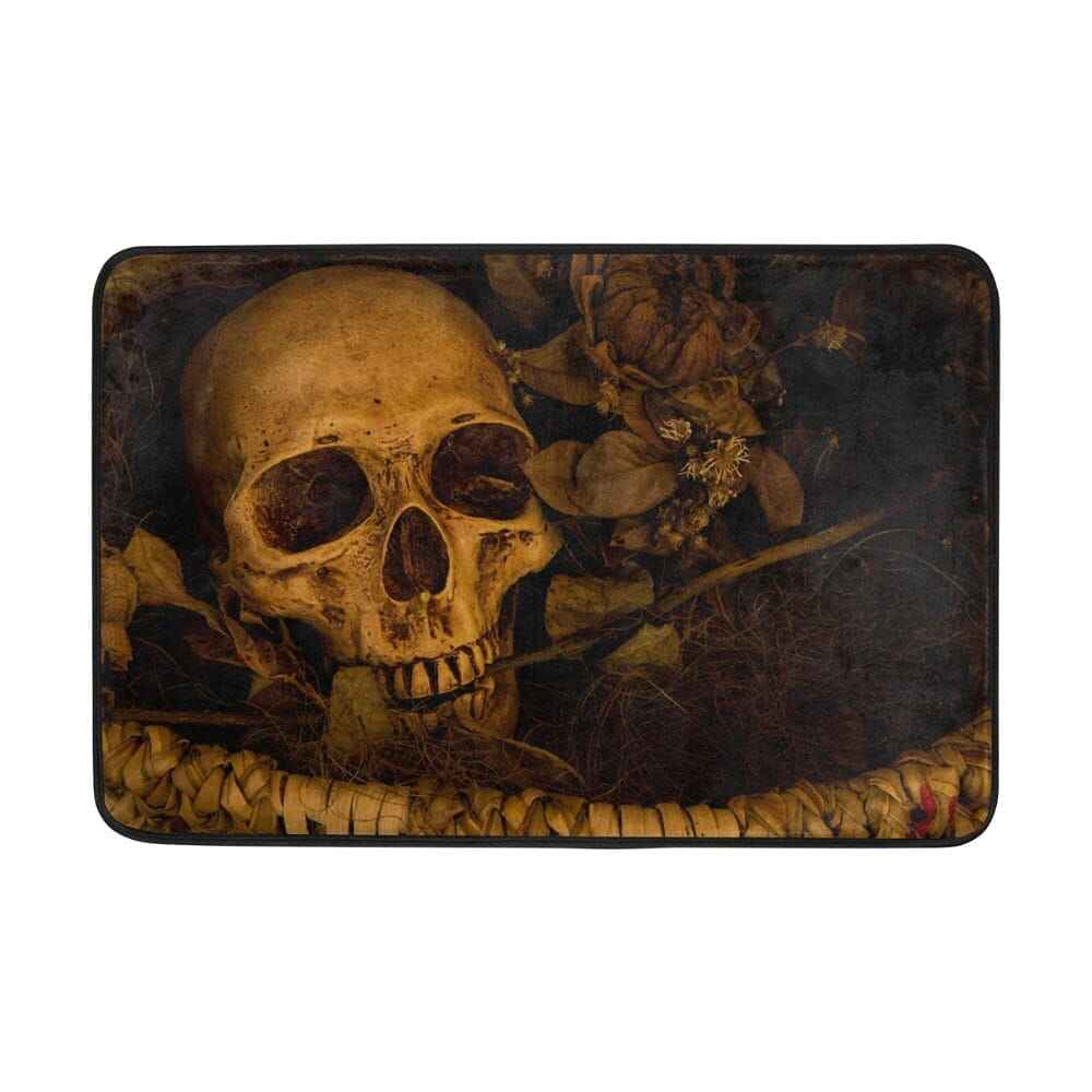Skull Pattern Anti-Slip Bathroom Floor Mat Rug