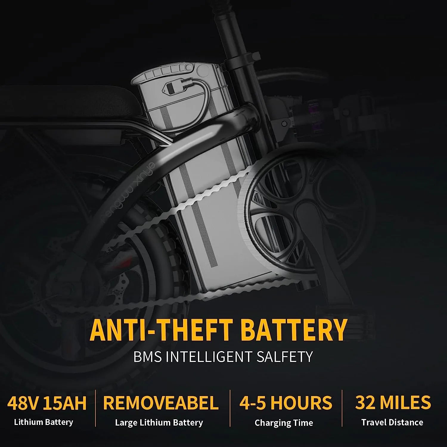 Ebikes for Adults, 400W Motor 22MPH Max Speed, 14” Tire, 48V 15AH Removable Battery for Electric Bike, Multi-Shock Absorption, City Commuter, Foldable Adult Electric Bicycles for Women, Men